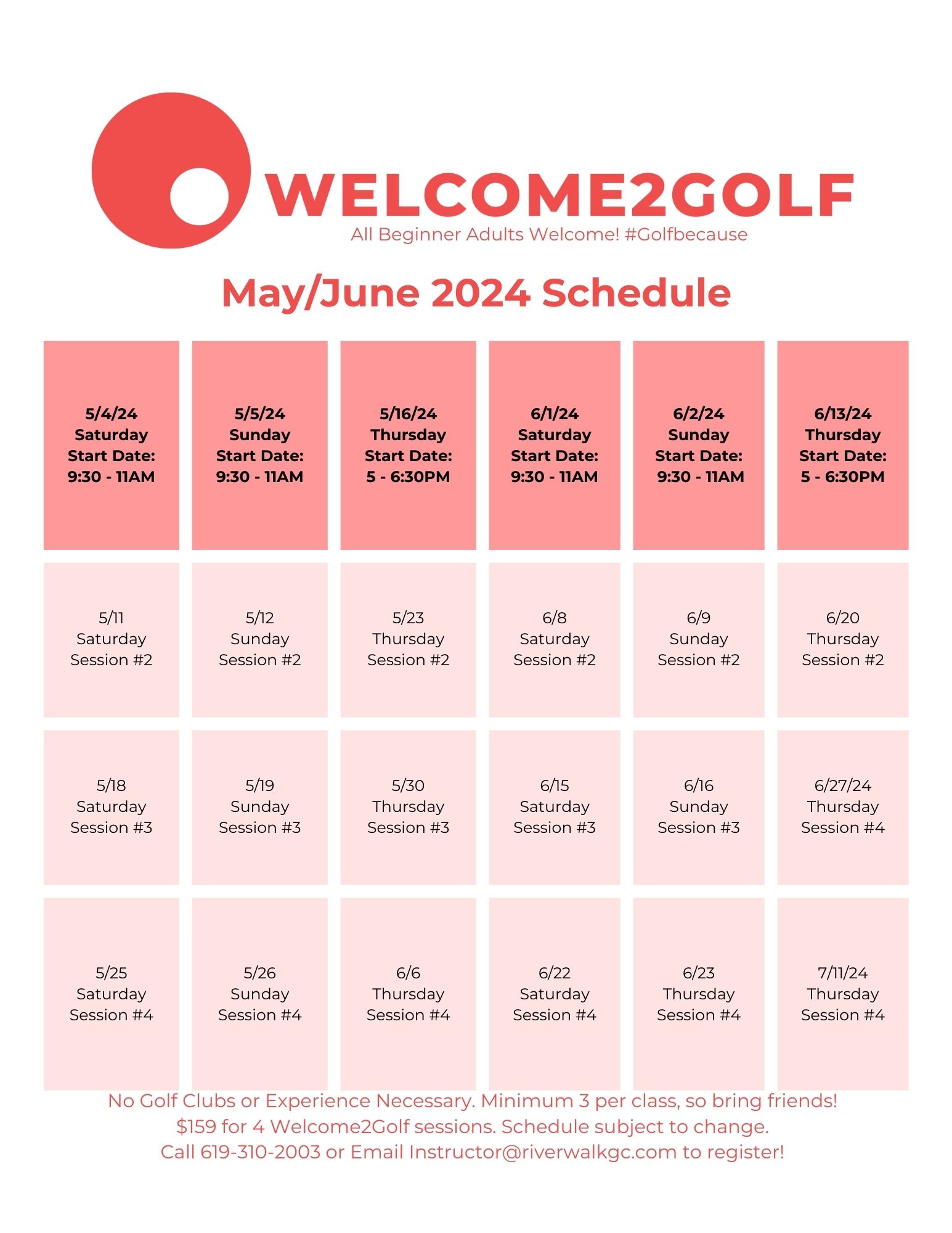 May June W2G Schedule